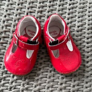 Stride Rite Shiny Red Baby Walker Shoes